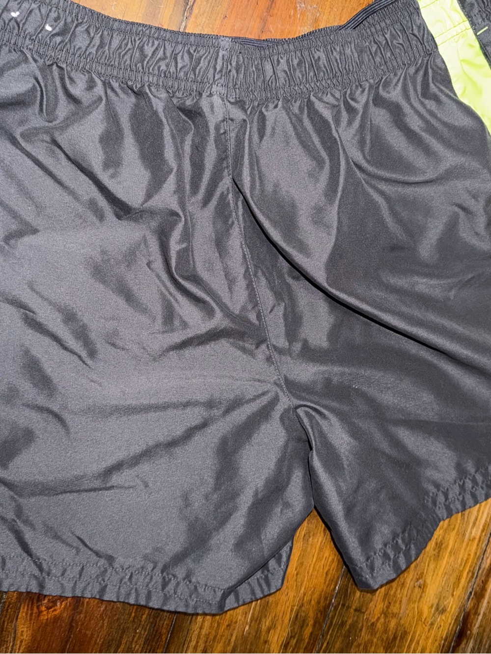 bcg Black Athletic Shorts with Lime Accent